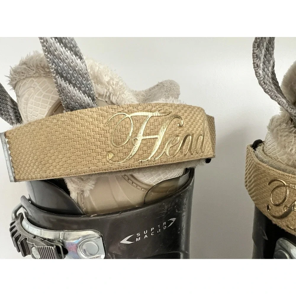 Head Womens Dream 10.5 Pearl‎ Ski Boots Sz 6-6 .5 Black Soft Walk + Grip System